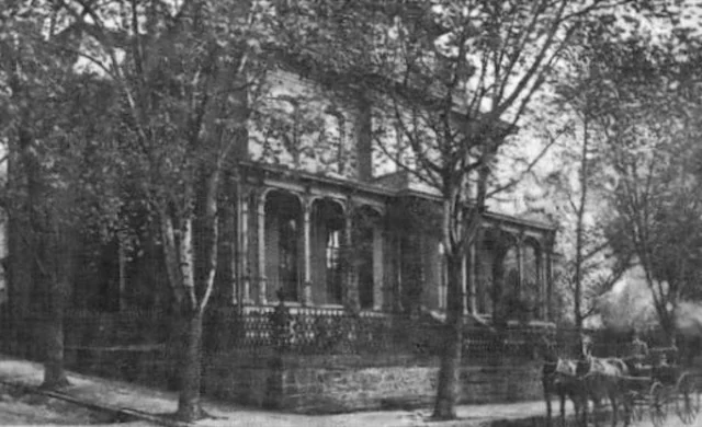 Historic image showing the McConnell Mansion in Shamokin