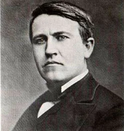 Thomas Edison portrait associated with Myron Thomas Photography Studio in Shamokin