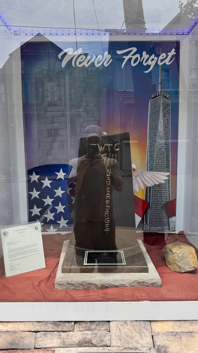 Detail of the 9/11 and First Responders Memorial in Shamokin