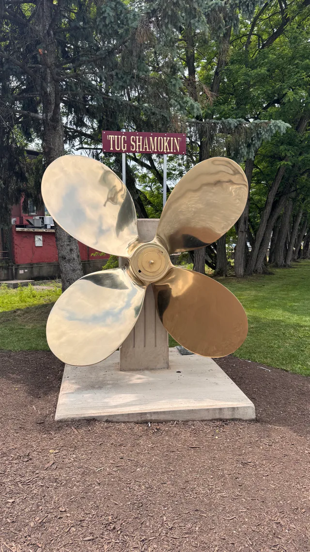 Polished brass propeller from the Tug Shamokin