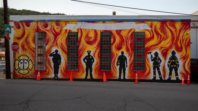 Honor the Brave mural honoring military and emergency-service members